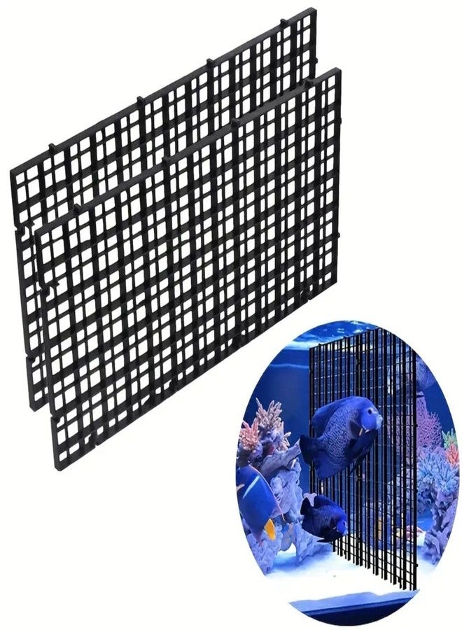 VAYINATO® Black (2 Pcs Egg Crate & 2 Pcs Divider Clip) Divider Grid Divider Tray Egg Crate Aquarium Fish Tank Filter Bottom Isolation Board (Size : 30 * 15cm | by Petzlifeworld - Image 1